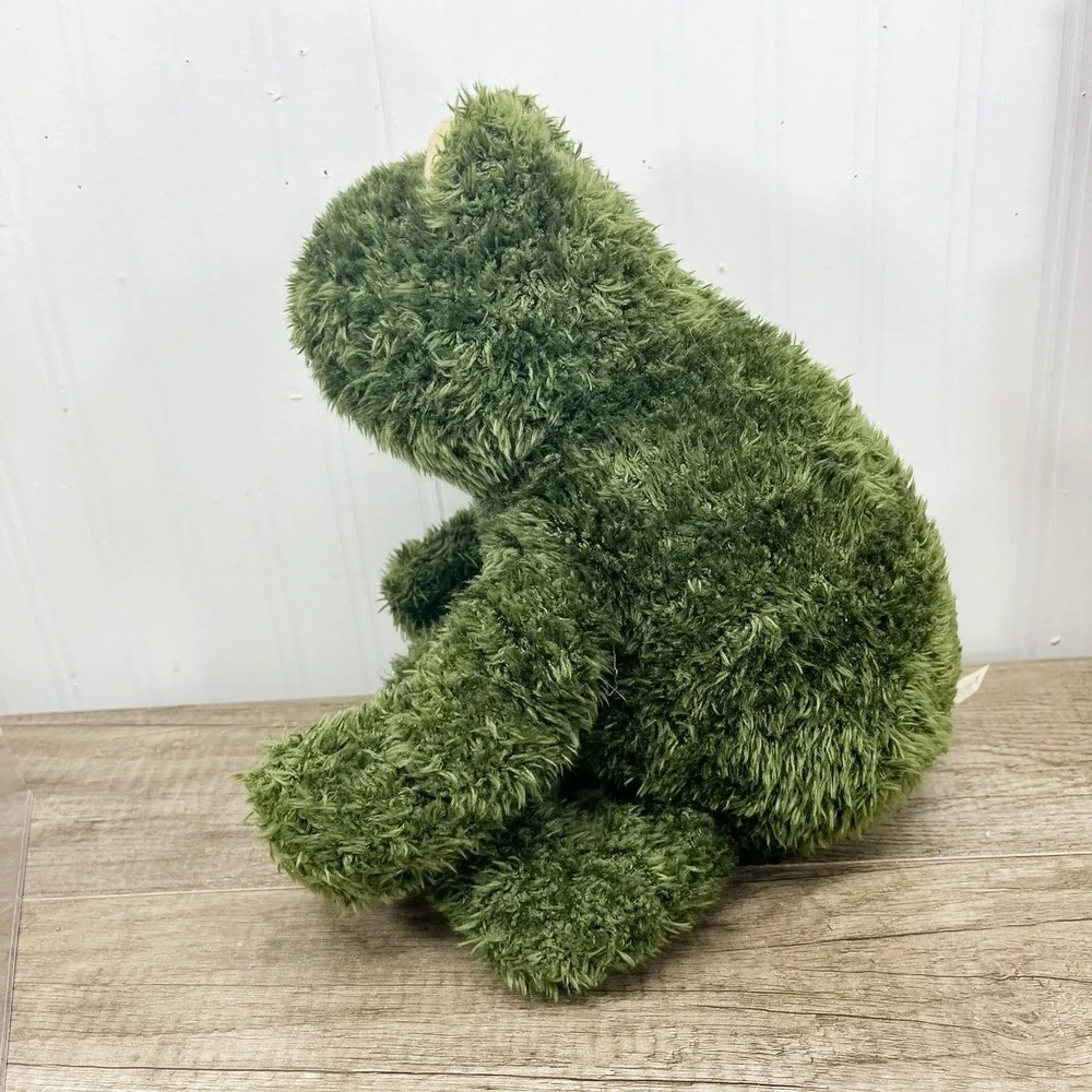 Gund Green Frog Plush Shaggy Textured Stuffed Animal Toy Weighted Bottom